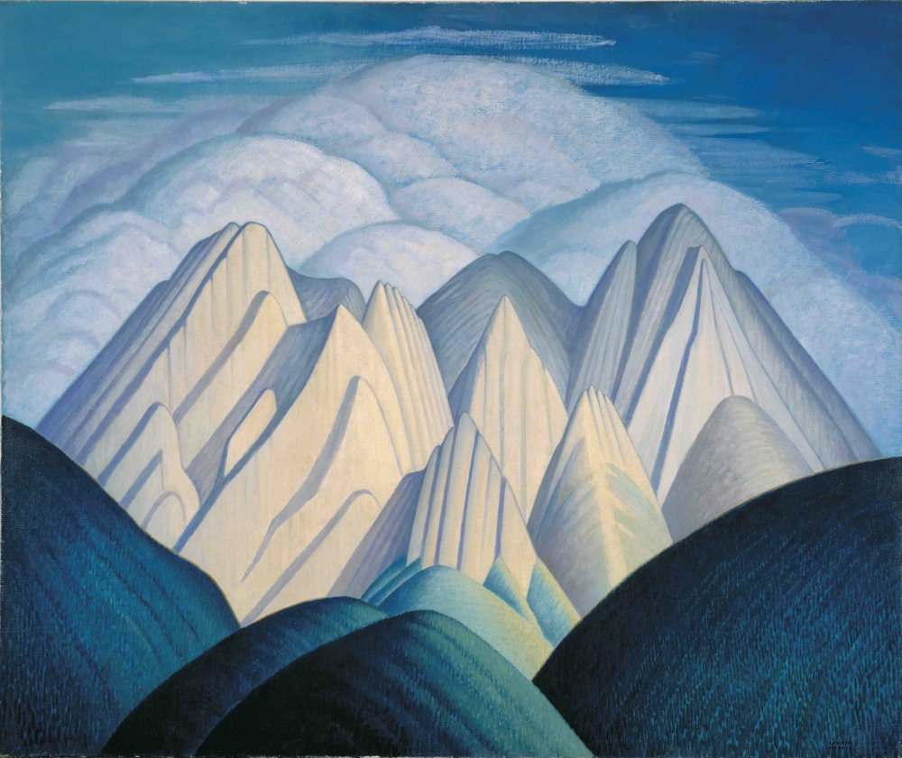 A lawren harris painting of a mountain range
