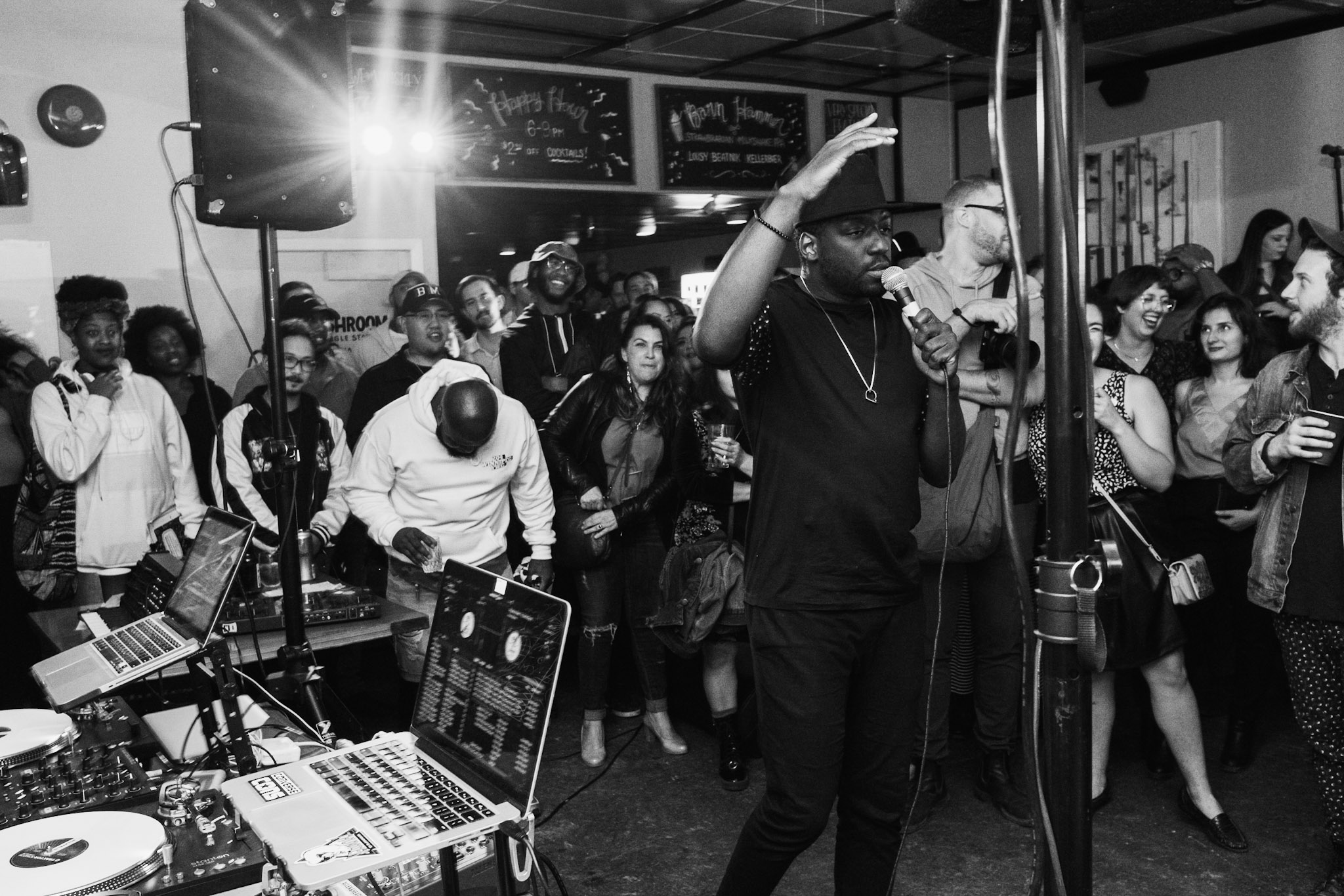 Odario Williams performs at a Live Mixtape event in 2018. Photo: Calvin Joseph