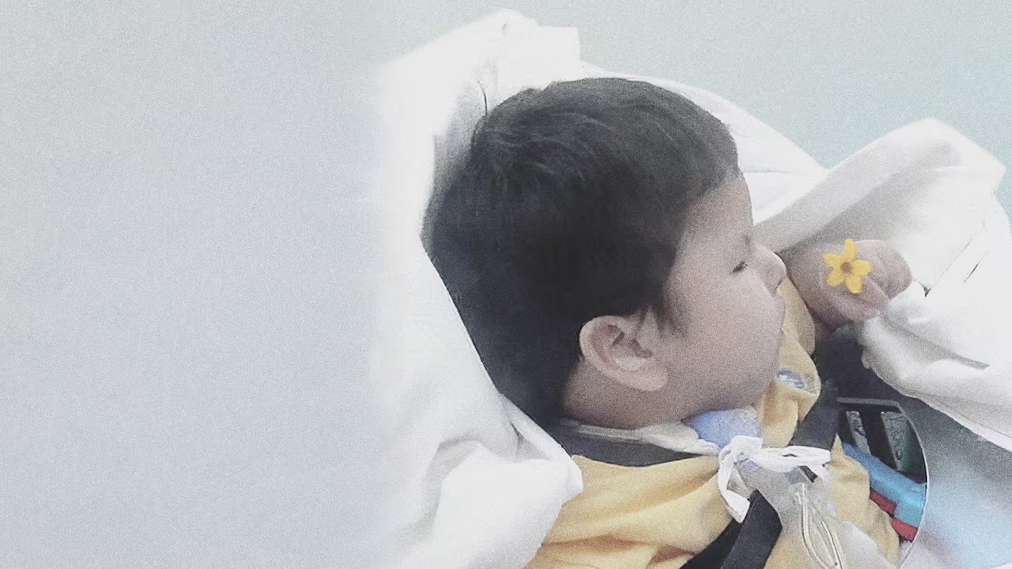 A image of baby in profile